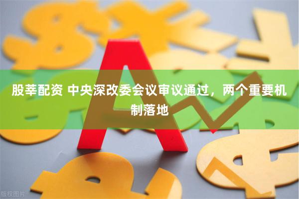 股莘配资 中央深改委会议审议通过，两个重要机制落地