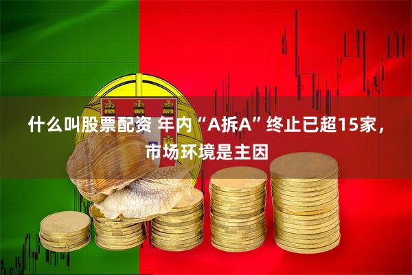 什么叫股票配资 年内“A拆A”终止已超15家，市场环境是主因